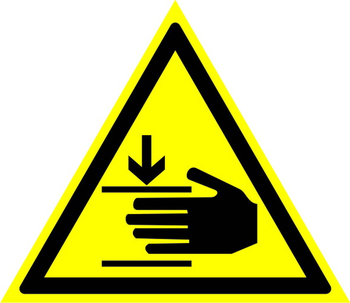 W27 осторожно! возможно травмирование рук (пленка, сторона 200 мм) - Знаки безопасности - Предупреждающие знаки - Магазин охраны труда Протекторшоп
